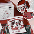 Miniatyrbild 3 av 11: 3D kalender papper carving anteckningar Jul Björn Anteckningsblock` T7J1 V6X2