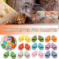 Miniatyrbild 4 av 11: 1Par Mini Shark Slipper Silikon Pet Hamster Hedgehog Skor Kul yellow S