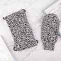 Miniatyrbild 3 av 11: Badhandske i bambufiber med skumgummirubb C8X3 gray 1pcs