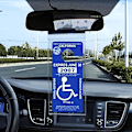 Miniatyrbild 7 av 11: Handikappskylthållare för bil, skydd för parkeringstillstånd, transparent skydd för parkeringsskylt, universella biltillbehör för handikapparkering AA 1pcs