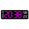 Miniatyrbild 1 av 11: Med kalenderdatum Temperatur LED Stor Display USB Digital Väggklocka R9 Black shell rose red light 1pcs