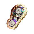 Miniatyrbild 11 av 11: Kugghjul Svänghjul Fingertopp Gyro Kedjor Fidget Spinner Met silver-golden 1pcs