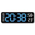 Miniatyrbild 1 av 11: Med kalenderdatum Temperatur LED Stor Display USB Digital Väggklocka R9 Black shell blue light 1pcs