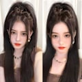 Miniatyrbild 9 av 11: Bun Hair Piece för kvinnor Klo Klämma Rak Ponytail Peruk Ny J8 light brown 1pcs