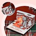 Miniatyrbild 4 av 11: 3D kalender papper carving anteckningar Jul Björn Anteckningsblock` T7J1 V6X2