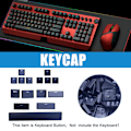Miniatyrbild 4 av 11: 1 komplett set original genomskinliga nyckelkapslar för Logitech Keyboard G WASD one-size