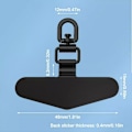 Miniatyrbild 2 av 11: 360° Roterbart Mobilskal Hängande Rep Fäst För Mobiltelefon Packning C7G7 black 1pcs