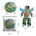 Miniatyrbild 1 av 11: Barn Förvandlar Dinosaurie Mecha Tank Robot Kreativ Spinner Fidget Dekompression Fingertopp U5w1 green 1pcs
