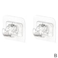 Miniatyrbild 1 av 11: Självhäftande Gardinstång Väggfästen Krokar Justerbar Handdukshållare Badrum Hemfixering P9g2 Transparent 2pcs