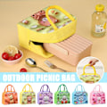 Miniatyrbild 3 av 11: Picknickväska för utomhusbruk, handhållen Bento-väska, isolerad väska, lunchlåda, förvaringsväska med lunchväska U1w0 Yellow 1pcs