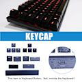 Miniatyrbild 3 av 11: 1 komplett set original genomskinliga nyckelkapslar för Logitech Keyboard G left Shift one-size