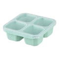 Miniatyrbild 9 av 11: 4-pack mellanmålsbehållare Vetematlåda Fyrcells transparent lock green one-size