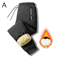 Miniatyrbild 1 av 11: Vinter Cashmere Tjocka Varma Mjukisbyxor för Män Mode Joggingbyxor L F7T2 A XL