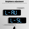Miniatyrbild 8 av 11: Med kalenderdatum Temperatur LED Stor Display USB Digital Väggklocka R9 White shell orange lamp 1pcs
