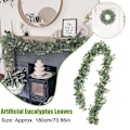 Miniatyrbild 4 av 11: 1,8 m Konstgjord Eukalyptusblad Girlang Vinranka Bröllop Hem Grönska ❀ Växt V6Q9 8857 1pcs