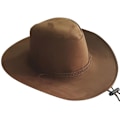 Miniatyrbild 5 av 11: Hjortskin Sammet Hatt Herr Stor Fjäder Fjäder Dun Western Rop brown 58-60cm