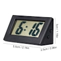 Miniatyrbild 2 av 9: Liten Digital Klocka, LCD Digital Elektronisk Klocka, Reseklocka, Bärbar Bordsklocka, Tyst Elektrisk Bordsklocka, Batteridriven, Digital White 1pcs