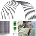 Miniatyrbilde 1 av 5: Hagebuer for nett, Hagebuer Drivhusram, Drivhusram Hagebuer, DIY Drivhusbue sett, Polytunnel støtte ram for hage 30pcs (10pcs)