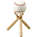 Miniatyrbild 1 av 5: 1 PACK Basebollställ Hållare Baseboll Basebollställ Displayhållare i Trä