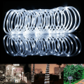 Pikkukuva 5 / 5: 12M Solar Light Tape, 100 LED ulkoilma vedenkestävä köysi String Lights Putki Rope String Lights jouluun Garden Yard Path Fence Tree Backyard (valkoinen)