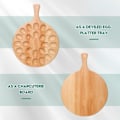 Miniatyrbilde 3 av 3: Vendbar trebrett for egg, bakevarer og fylte egg - Tykt eggbrett for benkeplate, kjøleskap og hønseegg