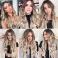 Miniatyrbilde 2 av 5: TG Langt Bølget Ombre Brun til Blond Parykk for Kvinner Midtskill Syntetisk