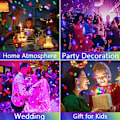 Miniatyrbillede 4 af 5: LED Party Lampe, Automatisk Roterende 3W Multi-Farve LED Pære, Disko Lys Effekt, Egnet til Alle Lamper med E27 Sokkel, Hvid