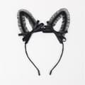 Söt Spets Kattöron Mask Cosplay Hårband Dam C