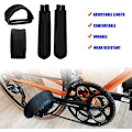Miniatyrbillede 2 af 5: Tomato Palace Black Mountain Bike Pedalremme, Tåclipsrem til Fixed Gear Cykel (2 STK) Sort Sort Sort
