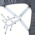 Miniatyrbild 6 av 9: Source Anti-halk lakan triangel fixeringsklämma Justerbar klämma lakan spänne täcke täcke överdrag fixeringsanordning Ny Black two clips 1 pack