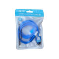 Pikkukuva 2 / 3: 3-in-1 USB-kaapeli LED-valolla, latausjohto, latauskaapeli, johto Type-C Android iPhone - 1,2 m sininen