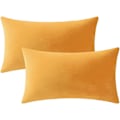 Miniatyrbillede 2 af 4: Soffepudebetræk 12x20 orange-gul: 2-pak (12in*20in, gul)