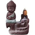 Miniatyrbillede 1 af 4: Sæt Buddha røgelsespindeholder med 10 kegler Cool Backflow