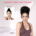 Miniatyrbilde 4 av 5: TG Messy Bun Hårextensjon for Kvinner FARGE 2 FARGE 2 Farge 2