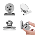 Miniatyrbillede 2 af 5: 10 Magneter til Køleskab og Whiteboard, Ridsefrie Køleskabsmagneter til Organisering (Farve: Sort)
