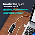 Miniatyrbild 3 av 5: USB-kabel för dator till dator - Dela data online? Överföring PC till PC - USB-kabel med hög hastighet - Obegränsad användning