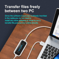 Pikkukuva 3 / 5: Tietokoneesta tietokoneeseen USB-kaapeli Online Data Sharing?verf?r? PC:lt? PC:lle USB-kaapeli Nopea tiedonsiirto Rajaton k?ytt? 