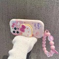 Miniatyrbild 4 av 5: Kompatibelt Sött Kattfodral för iPhone, Rosa Kawaii med Ställ och Hänge, Tecknad Transparent Mjukt TPU-Telefonfodral iPhone 13 Pro Max