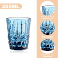 Miniatyrbillede 3 af 5: 2 stk. slange-mønster glaskoppe farve Kreativ præget juiceglas vinglas tykt glas vinglas S