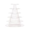 Miniatyrbild 1 av 5: Macaron Cake Display Stand 6-lagers Runt Plast Cake Tower Stand--