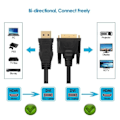 Pikkukuva 3 / 4: TG HDMI - DVI-sovitinkaapelin Musta