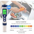 Miniatyrbillede 2 af 5: PH-måler, 5 i 1 PH/TDS/EC/ORP/Temperaturmåler Tester, Vandkvalitetsmonitor Tester til Pools, Hydroponics, Drikkevand, Akvarier