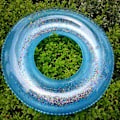 Miniatyrbilde 7 av 11: Hot salg ny transparent badering med paljetter for voksne og barn oppblåsbare vannforsyninger fortykket PVC badering #60 silver