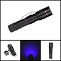 Miniatyrbilde 5 av 5: Svart LED UV lommelykt 395nm lys, 3 moduser, svart, 1 stk
