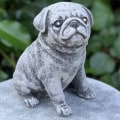 Pikkukuva 3 / 5: Mops-patsas Puutarhakoriste Simuloitu Pennu Resin-koriste Kotipuutarhan Koristeluun