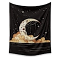 Miniatyrbild 1 av 4: Tarot Moon Gobeläng Väggbonad Guld Stjärnhimmel Gobeläng för Sovrum Måne (GT320003, 51 X 59 tum)