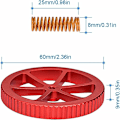 Miniatyrbillede 2 af 5: Aluminium Opgraderingsmøtrikker Kompatible med Ender 3/3 Pro/3 V2, 5/5 Plus/Pro, CR 20 3D-printere Inkl. 4 stk. varme seng fjedre til 3D-printer - Rød