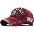 Miniatyrbillede 5 af 5: Distressed cap til mænd Vintage lastbilhat mænd bomuld broderet Snapback Casual cap unisex (brun)