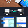 Miniatyrbild 5 av 5: USB-kabel för dator till dator - Dela data online? Överföring PC till PC - USB-kabel med hög hastighet - Obegränsad användning
