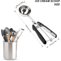 Miniatyrbilde 2 av 5: Kakespade, Rustfritt Stål Cookie Scoop 60 mm med Easy Trigger Godt grep for potetmos, kjøttboller, melonboller og kaker